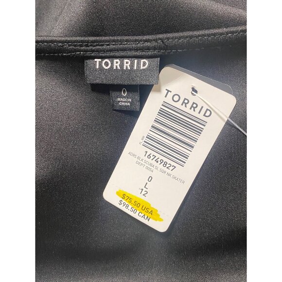 NEW Torrid Black Sleeveless Square Neck Fit & Flare Dress in Black Size L - Picture 6 of 7